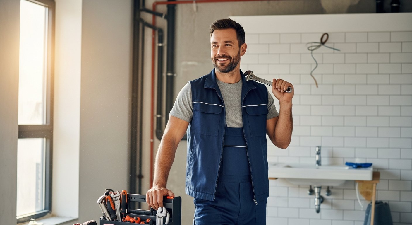 Professional plumber Michael from L17 Plumbing and Heating Services working on a combi boiler in a Liverpool home